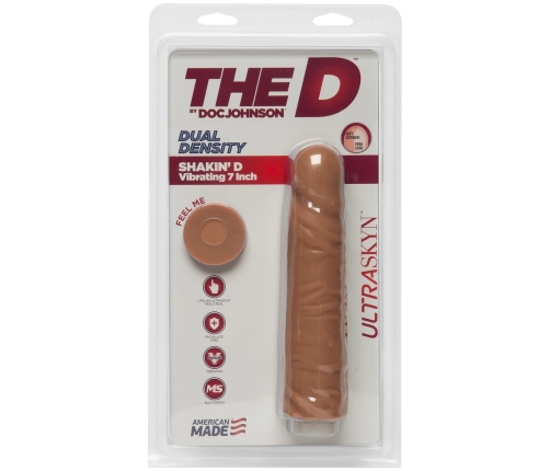 Shakin' D - Vibrating Realistic ULTRASKYN Dildo - 7 / 18 cm