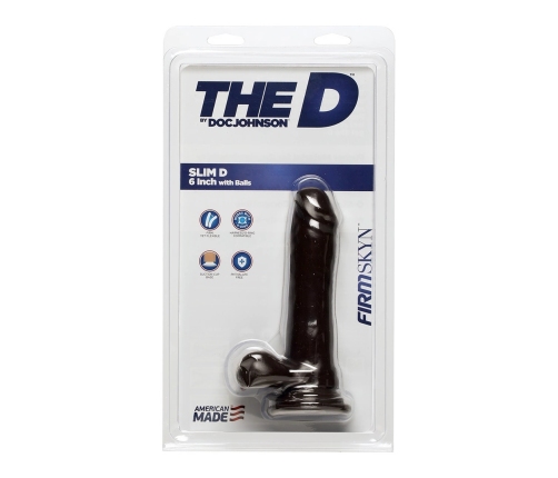 Slim D - Realistic FIRMSKYN Dildo with Balls - 6 / 15 cm