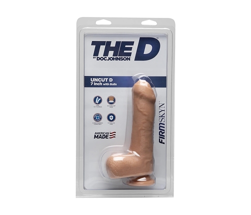 Uncut D - Realistic FIRMSKYN Dildo with Balls - 7 / 18 cm
