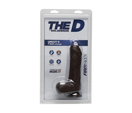 Uncut D - Realistic FIRMSKYN Dildo with Balls - 7 / 18 cm