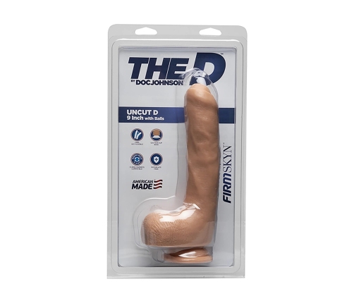 Uncut D - Realistic FIRMSKYN Dildo with Balls - 9 / 22 cm