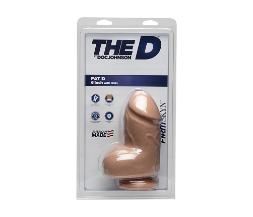 Fat D - Realistic FIRMSKYN Dildo with Balls - 6 / 15 cm