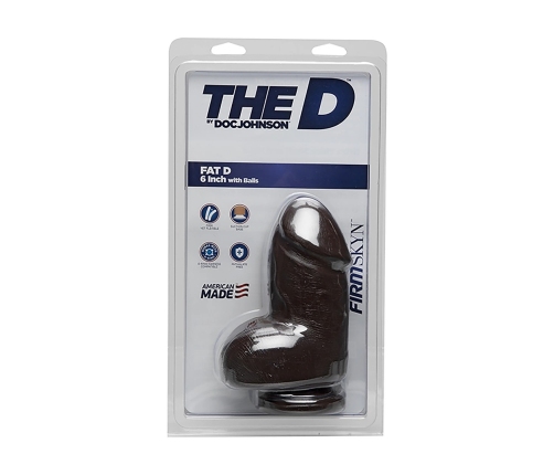 Fat D - Realistic FIRMSKYN Dildo with Balls - 6 / 15 cm