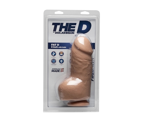 Fat D - Realistic FIRMSKYN Dildo with Balls - 8 / 20 cm