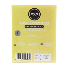 EXS Banana Flavored Protective Latex Barrier 1 pc - Ultra-Thin Oral Shield