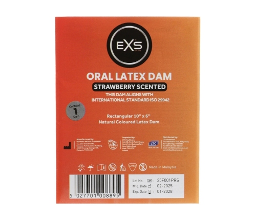 EXS Strawberry Latex Protection Sheet - Flavored, Single Piece