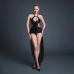 Take Me Vinyl & Mesh Bodysuit with Flirty Skirt XL Black - Elegant Design