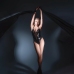 La Tentadora Vinyl & Mesh Teddy S Black - Glossy Finish, Elegant Design