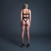 Dreamgirl Crave Me Bodysuit Vinyl-Look Mesh XL Black High-Cut Design