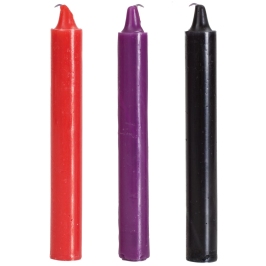 Doc Johnson Japanese Drip Candles 3-Pack Multicolor Low-Temperature