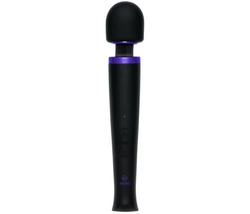 Rechargeable Power Wand - Ultra-Powerful Silicone Wand Massager - Black