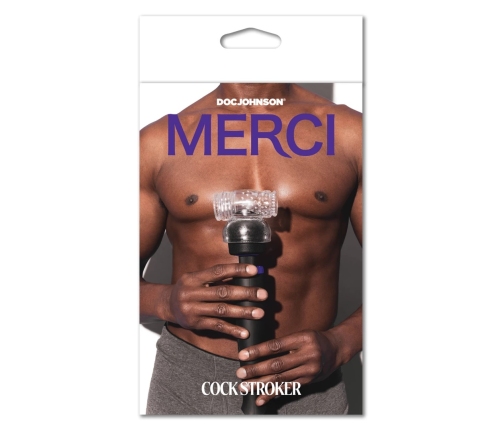 Merci Power Wand Intimate Tunnel Attachment Clear Dual-Texture