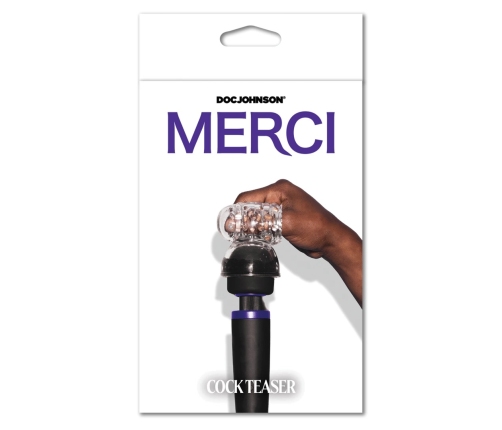 Doc Johnson Cock Teaser Wand Attachment Clear - Textured Accessory