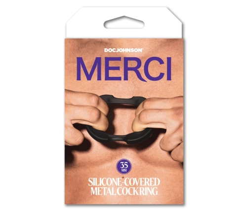 The Paradox - Silicone/Metal Cock Ring - 35mm - Black
