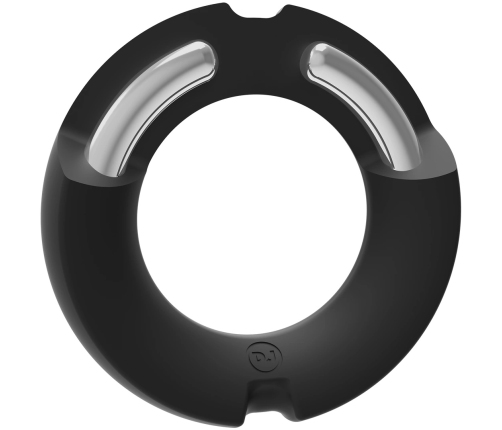 The Paradox - Silicone/Metal Cock Ring - 50mm - Black