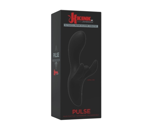 Doc Johnson Pulse 4-Motor Silicone Intimate Device Black - Flexible Multi-Zone Model