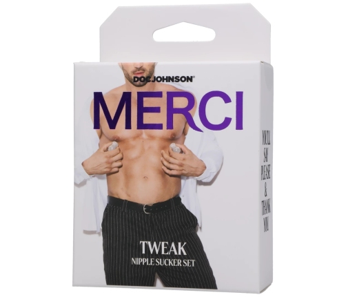 Doc Johnson Tweak Nipple Sucker Set Transparent Design 2 pcs