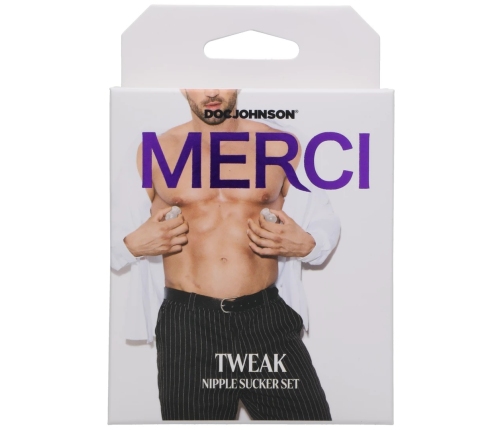 Doc Johnson Tweak Nipple Sucker Set Transparent Design 2 pcs