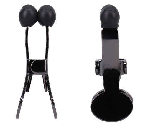 Nippers - Stainless Steel Nipple Clamps with Silicone Tip - Black