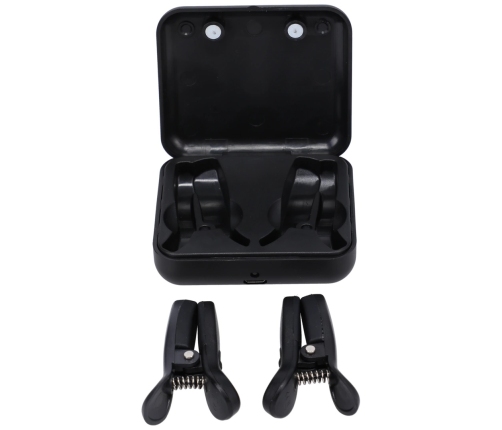 Doc Johnson Vibro Grippers Rechargeable Vibrating Clamps Black