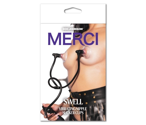Swell - Auto Vibrating Nipple Sucker Cups - Black/Violet