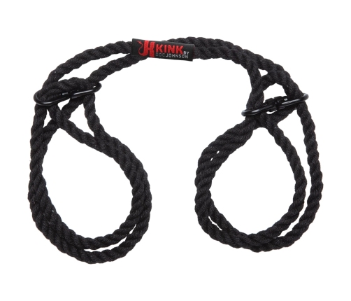 Restrain - 6mm Hemp Wrist or Ankle Cuffs - Black