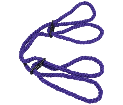 Restrain - 6mm Hemp Wrist or Ankle Cuffs - Purple