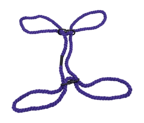 Restrain - 6mm Hemp Wrist or Ankle Cuffs - Purple