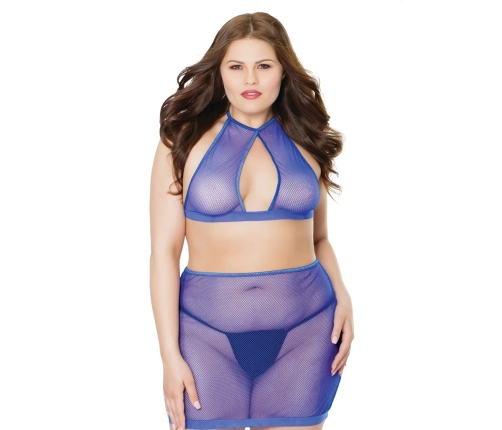 Fishnet Halter Top and Skirt - One Size