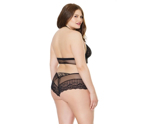 Fishnet Halter Top and Booty Shorts - One Size