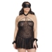Leopard Babydoll with Handcuffs and Eye Mask - One Size