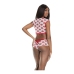 Crop Top and Shorts with Lip Print - One Size