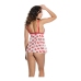 Lip Print Babydoll and Thong - One Size