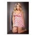 Lip Print Babydoll and Thong - Plus Size