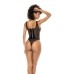 Mapale Bodysuit M Gloss Black Vinyl & Mesh Adjustable Design