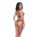 Leg Avenue Two-Piece Gloss Vinyl Bra Set L Wine Red