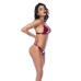 Leg Avenue Two-Piece Gloss Vinyl Bra Set S Wine Red Shine Finish