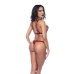 Leg Avenue Two-Piece Vinyl Lingerie Set XL Gloss Wine Red