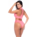 Mapale Two-Piece Set L/XL Wet Look Pink Snap Top & Bottom