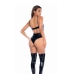 Dreamgirl Bodysuit XL Wet Look Black Adjustable Underwire Design