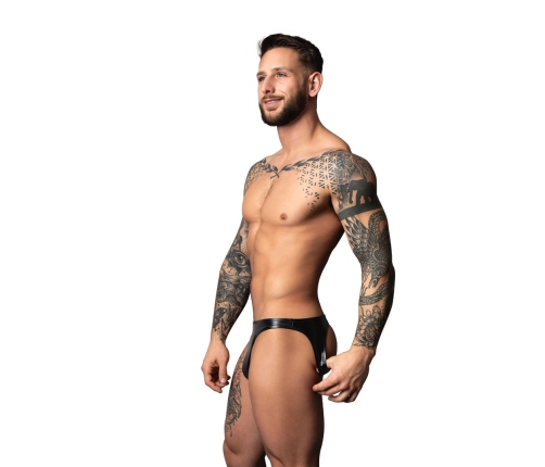 Male Power Liquid Onyx 2.0 Wetlook Jock Brief S/M Black