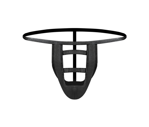 Male Power Perk-U-Later Anatomical Pouch G-String Black One Size