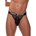 Male Power Cock Pit Net Jockstrap L/XL Black with Detachable Pouch