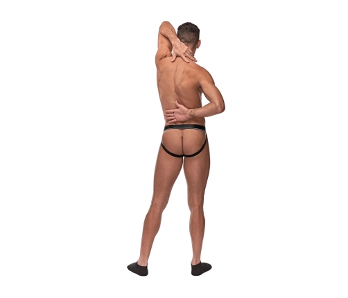 Male Power Jock L/XL Burgundy - Intimate Support System with Black Ring