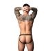 Male Power Snap Off Jock L/XL Black - Easy Release Intimate Wear