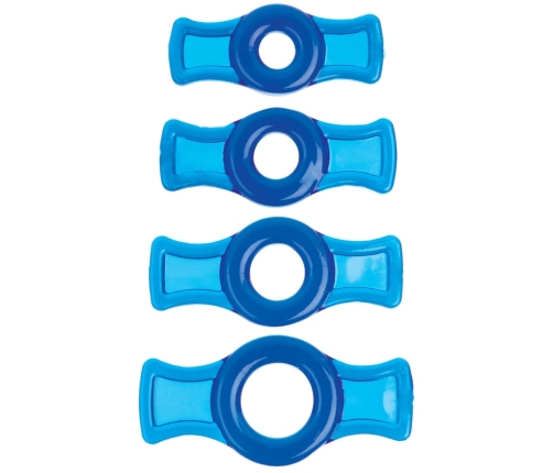 Doc Johnson TitanMen Tools Adjustable Ring Set Black 4pcs TPR