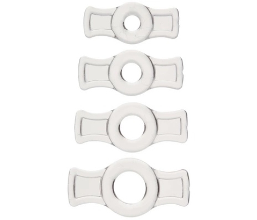 TitanMen Tools Flexible Support Ring Set, 4 Sizes, Black/Blue/Clear