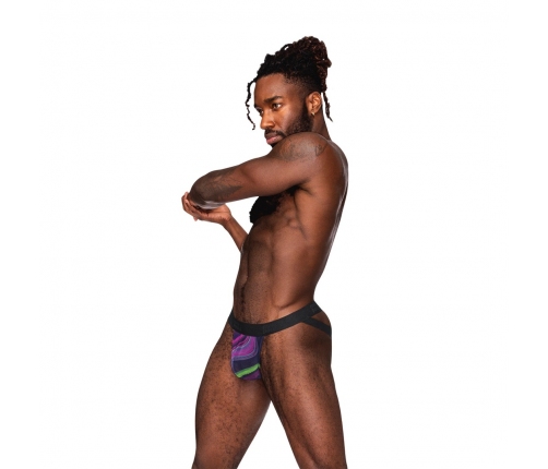 Male Power Espiral Galactica Jockstrap L/XL with Black Silicone Ring