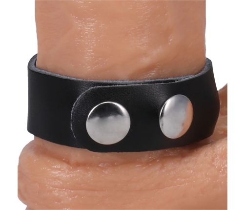 The Leather 3 Snap - Leather Cockring