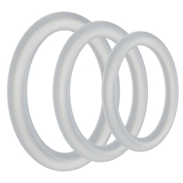 Oxballs Tri-Pack Silicone Comfort Ring Set - 3 Sizes, Durable Black